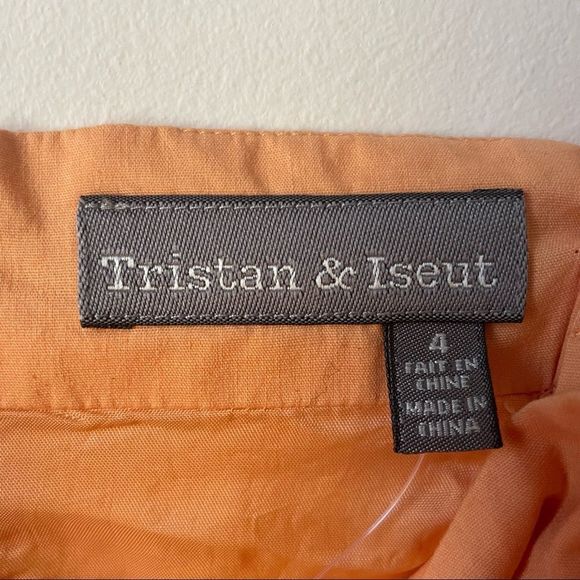 Vintage Y2K Tristan & Iseut melon orange cotton sheath dress 4 - Picture 9 of 9